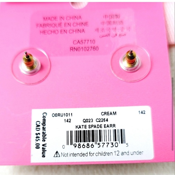 Kate Spade • Rise ans Shine Pearl Earrings with Cubic Zirconia - Picture 7 of 7